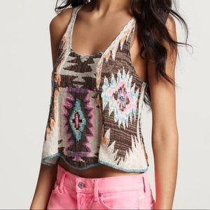 F r e e  P e o p l e • Aztec sweater tank